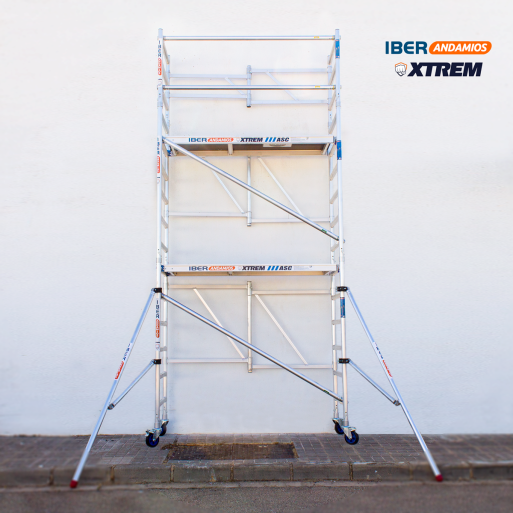 Andamio plegable ASC 75x190 5,70 m AT con estabilizadores | LÍNEA XTREM