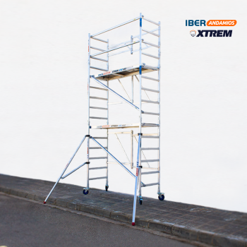 Andamio plegable ASC 75x190 5,70 m AT con estabilizadores | LÍNEA XTREM