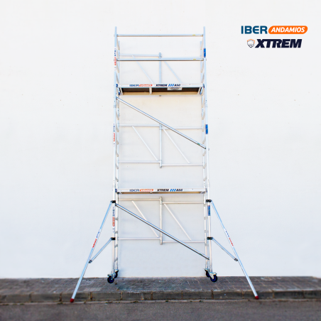 Andamio plegable ASC 75x190 6,50 m AT con estabilizadores | LÍNEA XTREM